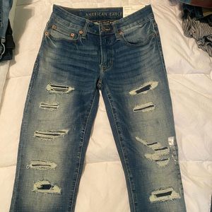 NWT American Eagle Flex Skinny destroyed Jeans 28x32